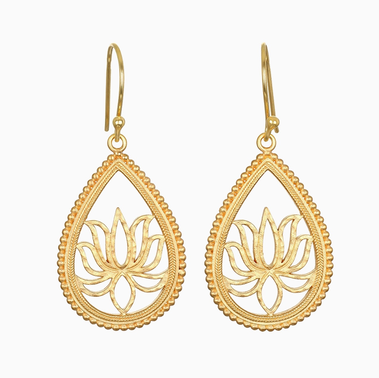 Lotus Teardrop earrings