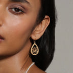 Lotus Teardrop earrings