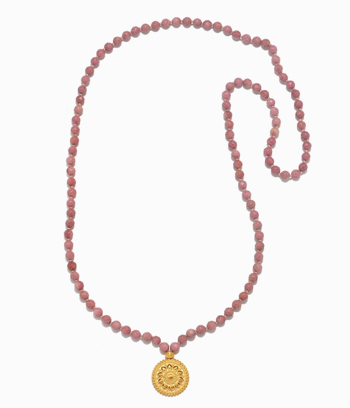 Inner Light Rhodonite Mandala Mala