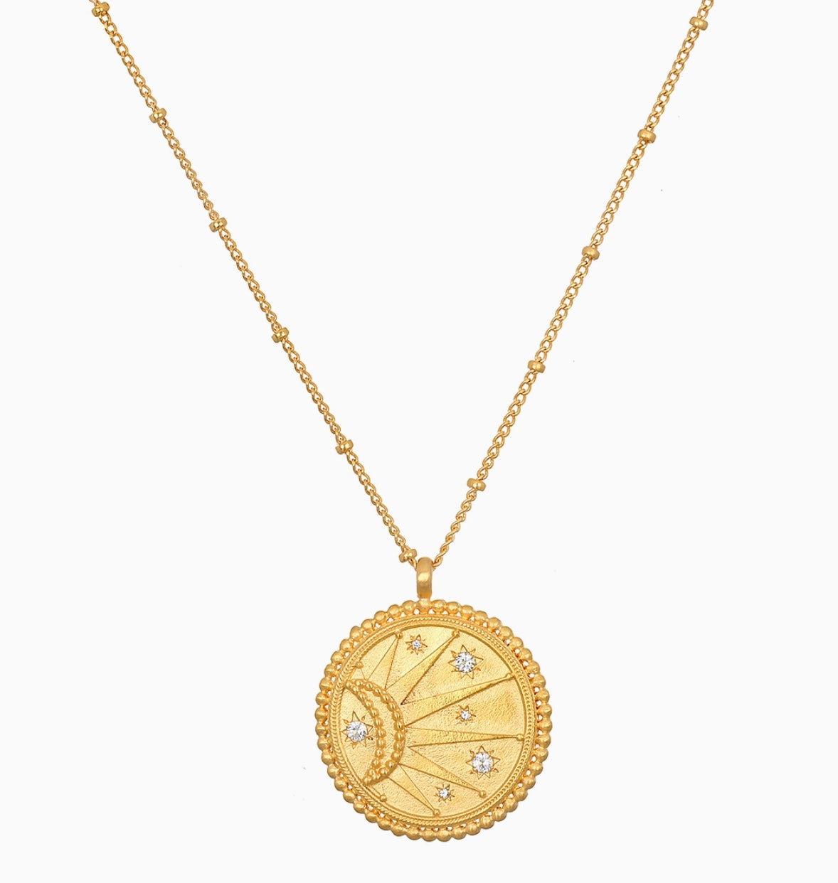 18" Sunburst Medallion Necklace