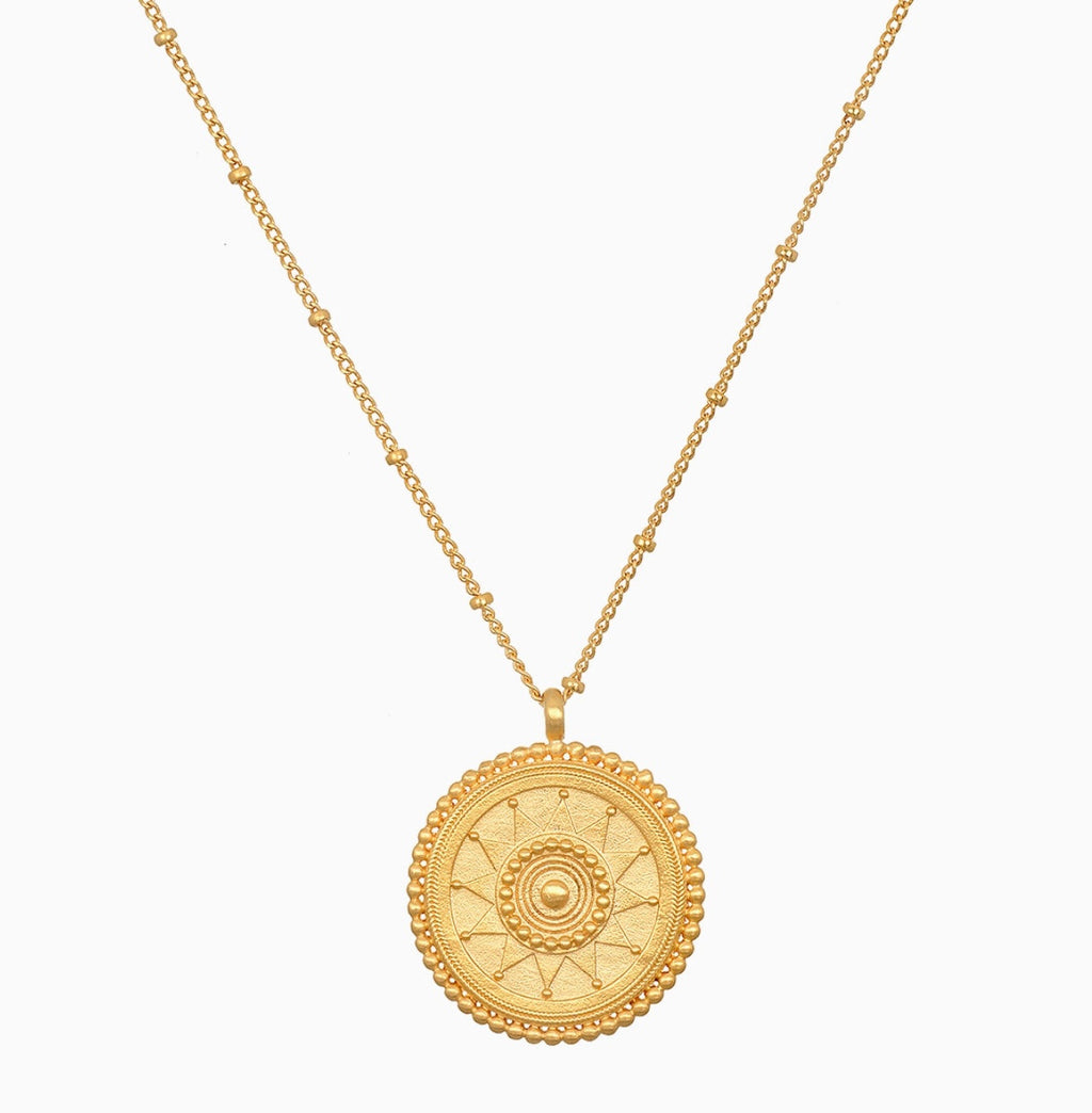 18" Sunburst Medallion Necklace