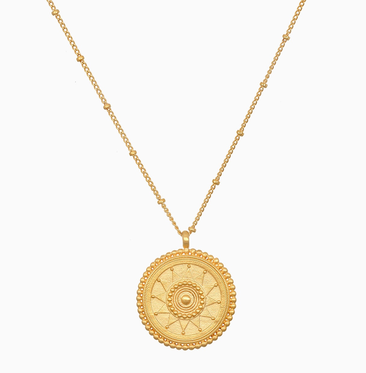 18" Sunburst Medallion Necklace