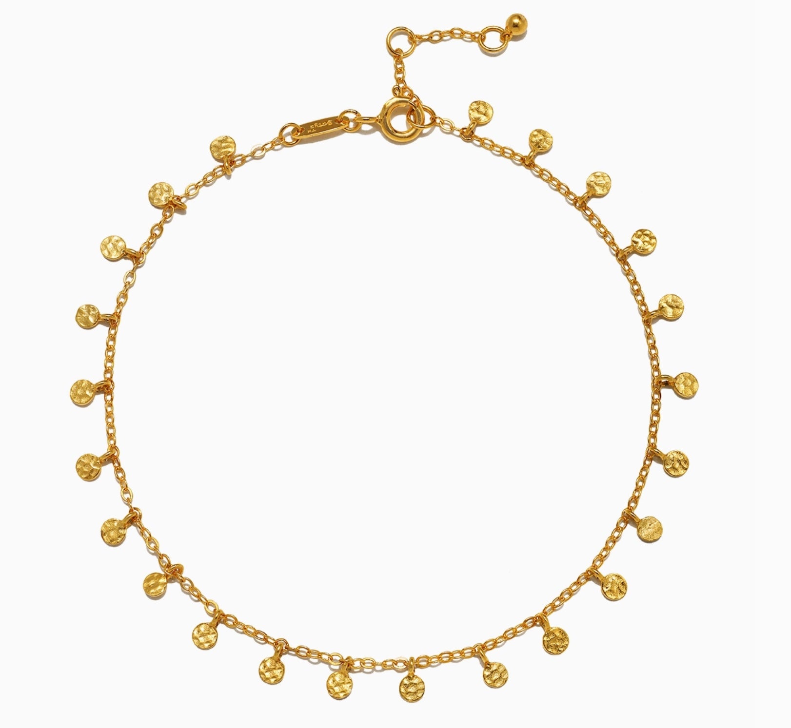 9" Coin Chain Anklet + 1" extender chain