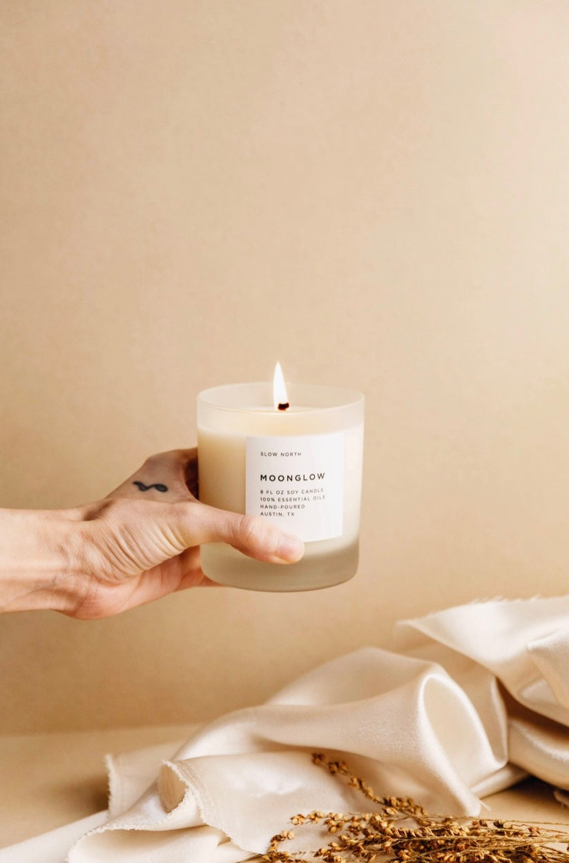 Moonglow (Patchouli, Cinnamon, Black Pepper) Non-Toxic Candle