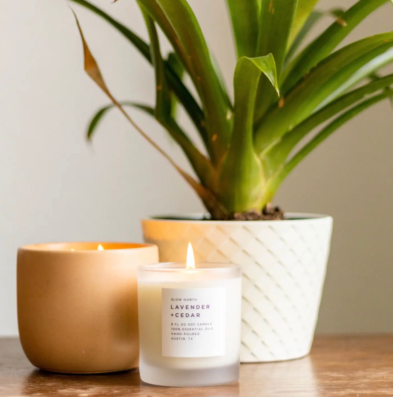 Lavender + Cedar - Non-Toxic Candle, Essential Oils