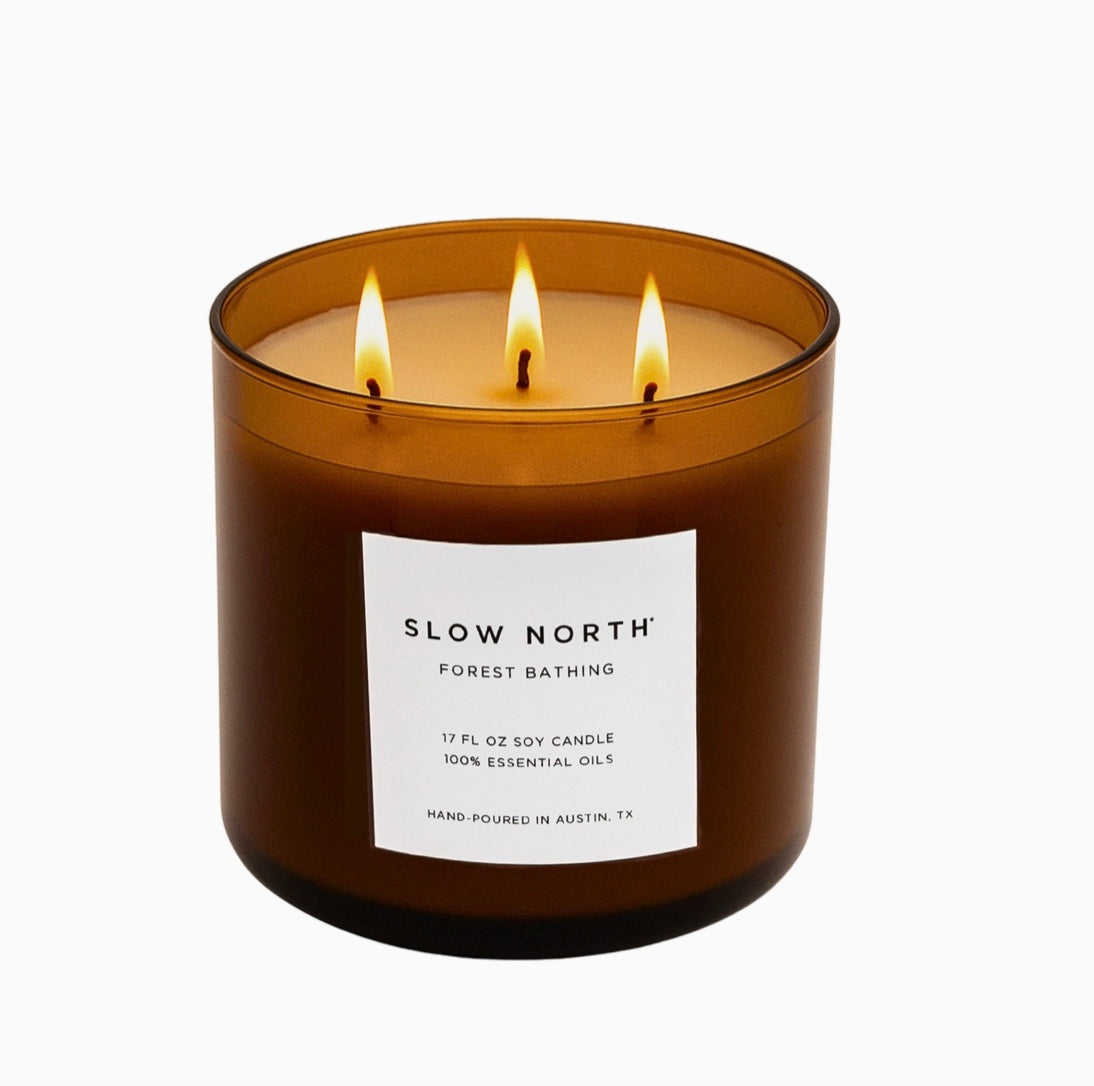 Forest Bathing - 3-Wick Non-Toxic Soy Candle, Essential Oils