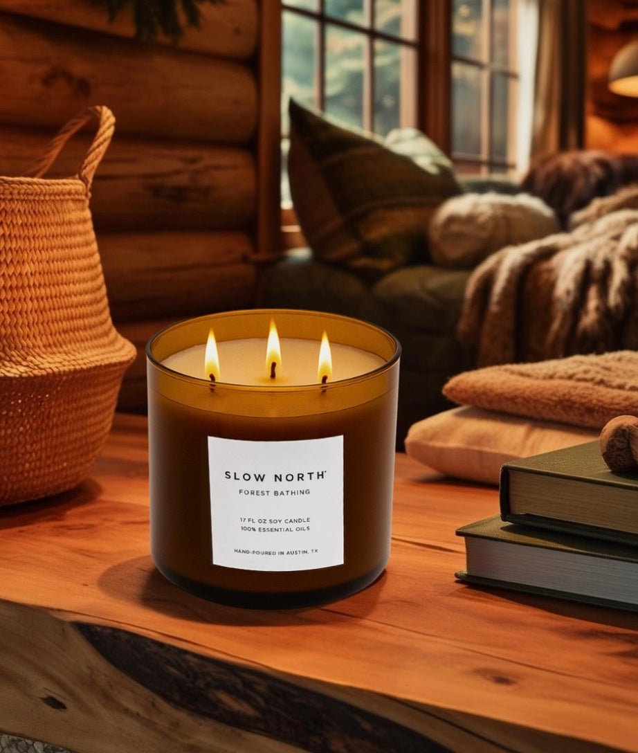 Forest Bathing - 3-Wick Non-Toxic Soy Candle, Essential Oils
