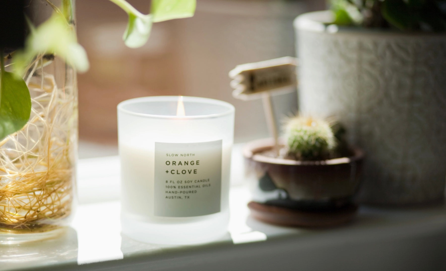 Orange + Clove - Non-Toxic Soy Candle w/ Essential Oils