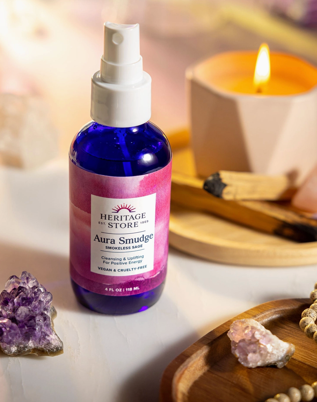 Aura Smudge Smokeless Sage with Juniper Spray