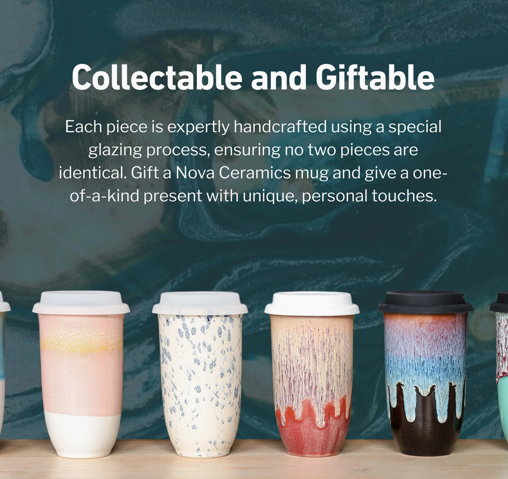 Emerald 12oz Ceramic Travel Mug – Reusable & Stylish